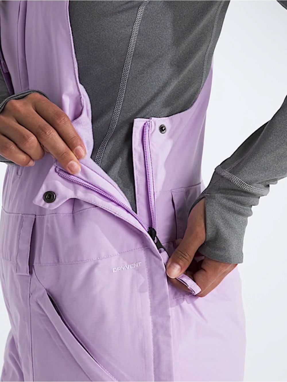 NWT The North Face Women’s Lavender DryVent Ski Snow Bib Overalls Size S/P - Picture 4 of 10